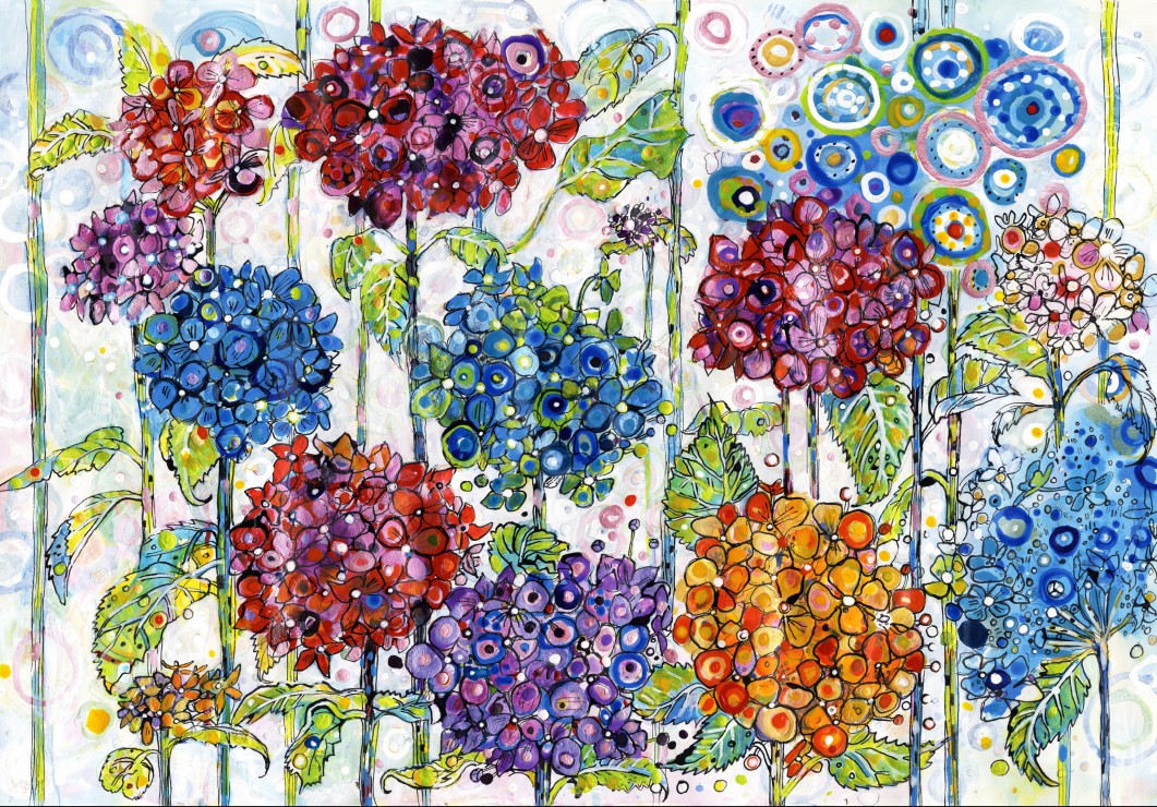 Grafika Kids Sally Rich - Summer Hydrangeas 12 Teile Puzzle Grafika-F-31555 von Grafika Kids