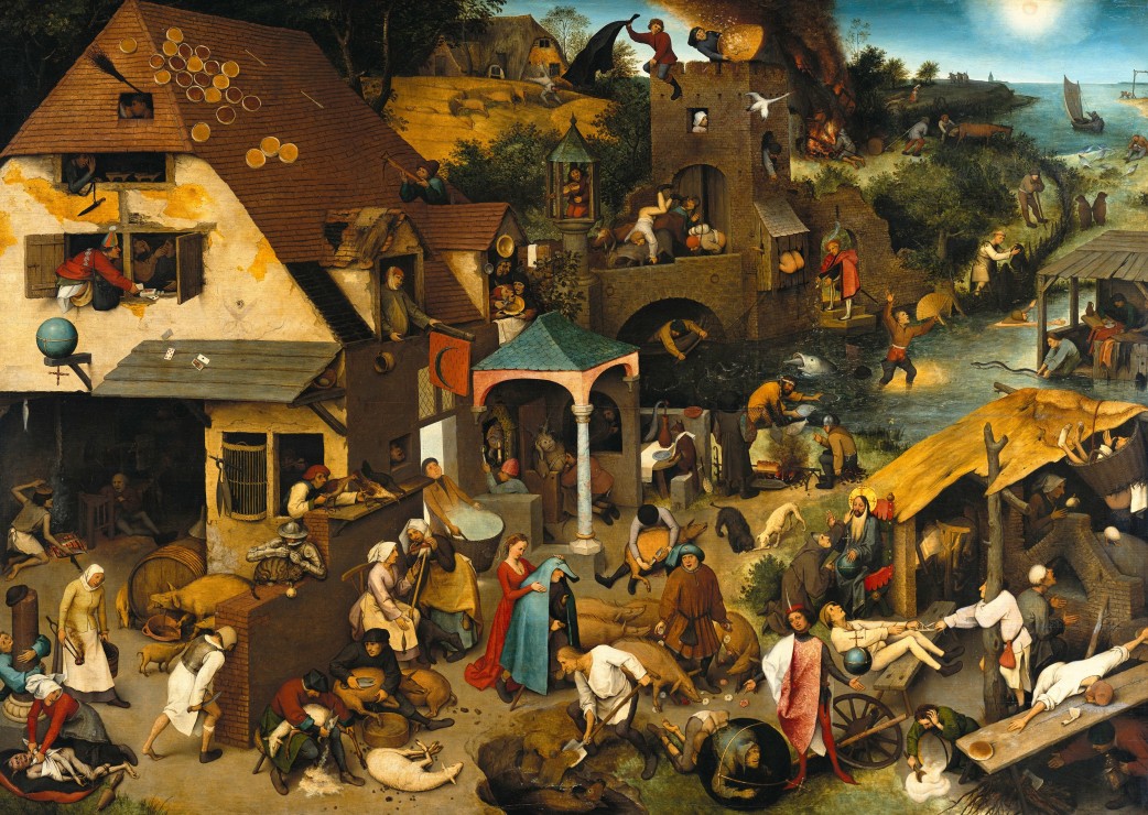 Grafika Brueghel Pieter: Die niederländischen Sprichwörter, 1559 1000 Teile Puzzle Grafika-F-33554 von Grafika