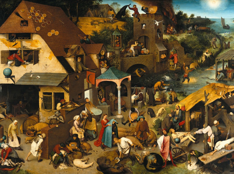 Grafika Brueghel Pieter: Die niederländischen Sprichwörter, 1559 2000 Teile Puzzle Grafika-F-30075 von Grafika