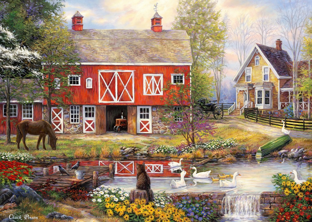 Grafika Chuck Pinson - Reflections On Country Living 500 Teile Puzzle Grafika-F-32232 von Grafika