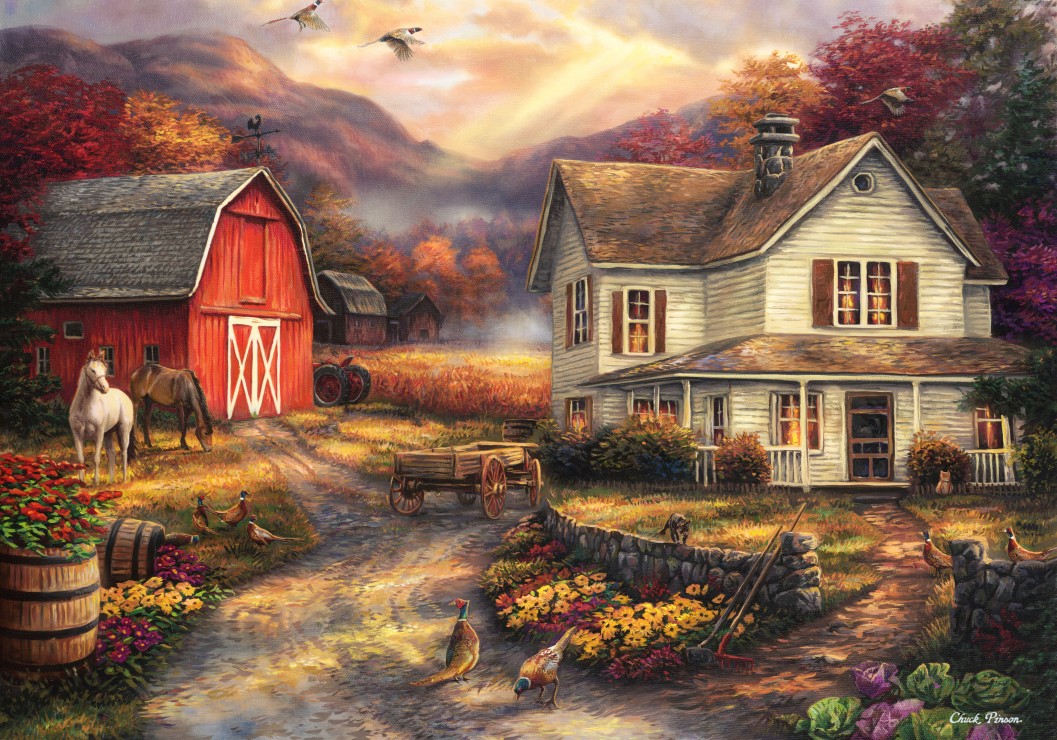 Grafika Chuck Pinson - Relaxing on the Farm 1000 Teile Puzzle Grafika-F-33219 von Grafika