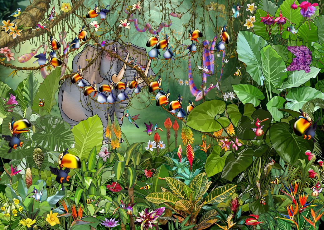 Grafika François Ruyer - Jungle 500 Teile Puzzle Grafika-F-32284 von Grafika