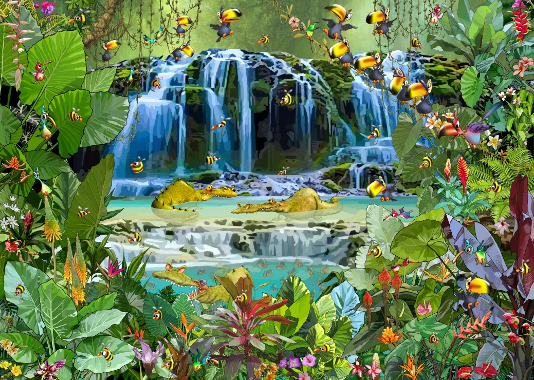 Grafika François Ruyer - Wasserfall 500 Teile Puzzle Grafika-F-32267 von Grafika