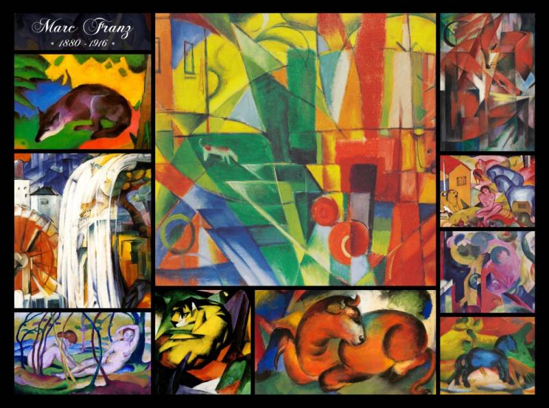 Grafika Franz Marc - Collage 2000 Teile Puzzle Grafika-F-30214 von Grafika