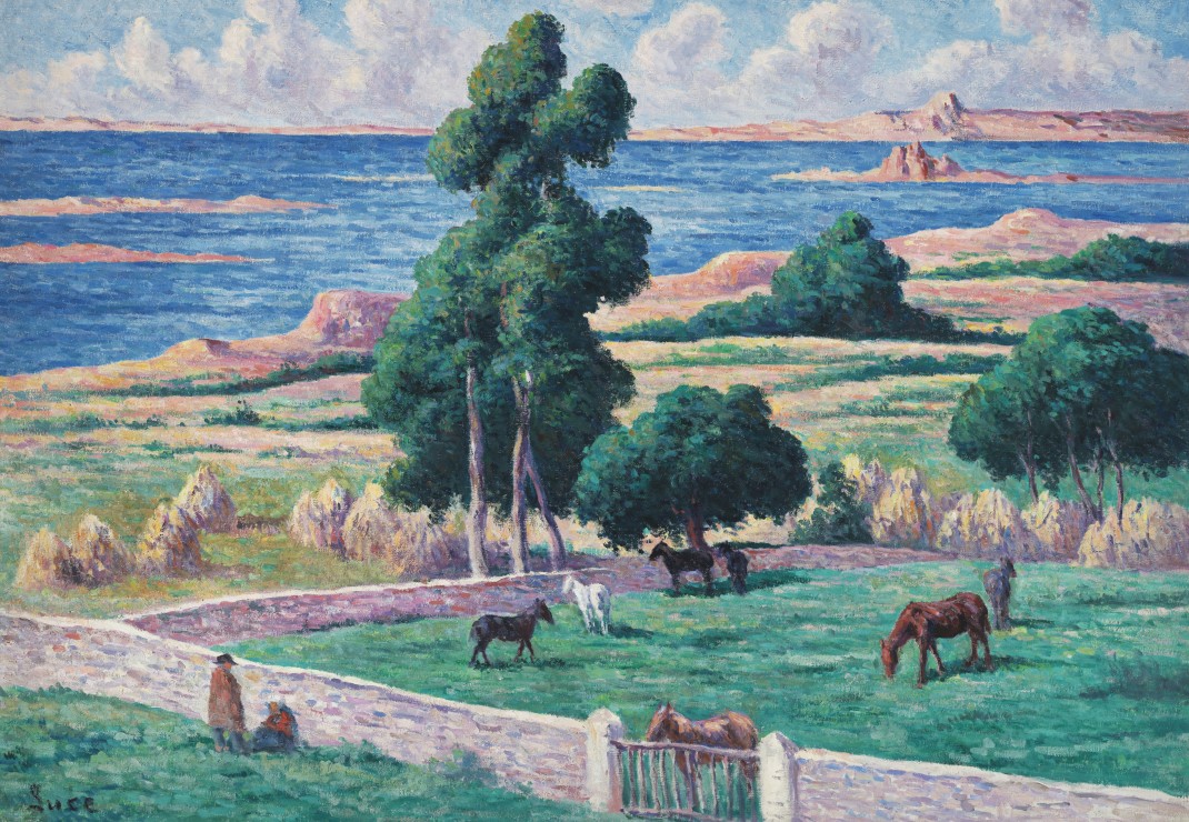 Grafika Maximilien Luce - L'Île à bois, Kermouster, Lézardrieux, 1914 1000 Teile Puzzle Grafika-F-32785 von Grafika