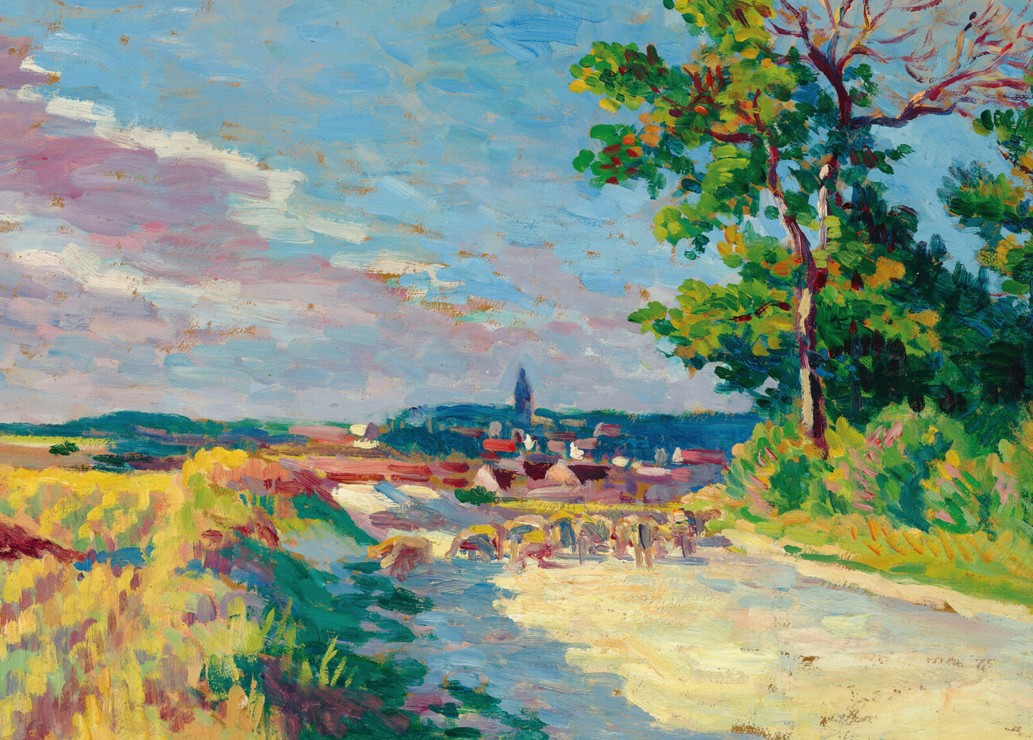 Grafika Maximilien Luce - Landschaft bei Méréville, 1905 500 Teile Puzzle Grafika-F-33413 von Grafika