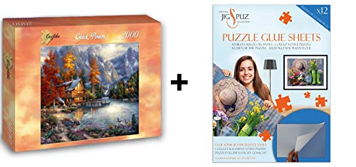 Grafika Puzzle 2000 Teile – Chuck Pinson – Space for Reflection + Kleber von Grafika