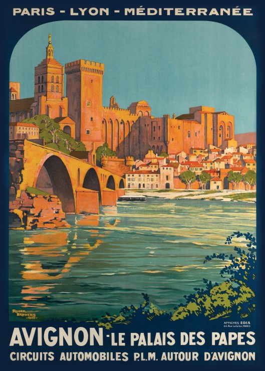 Grafika Roger Broders - Avignon, le Palais des Papes, 1922 500 Teile Puzzle Grafika-F-33420 von Grafika