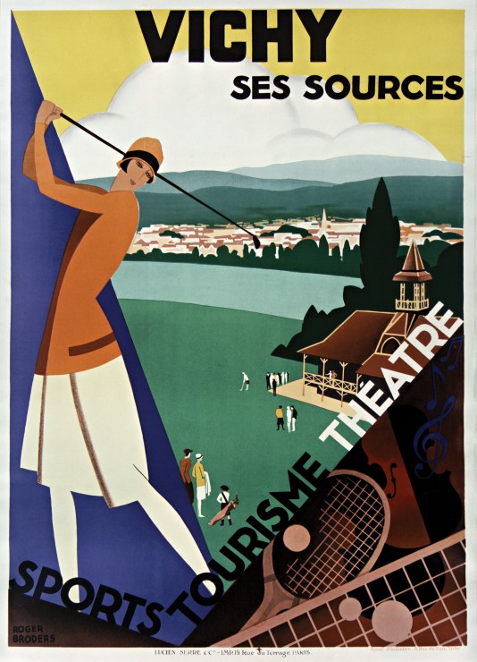 Grafika Roger Broders - Vichy, ses sources, 1928 500 Teile Puzzle Grafika-F-33427 von Grafika