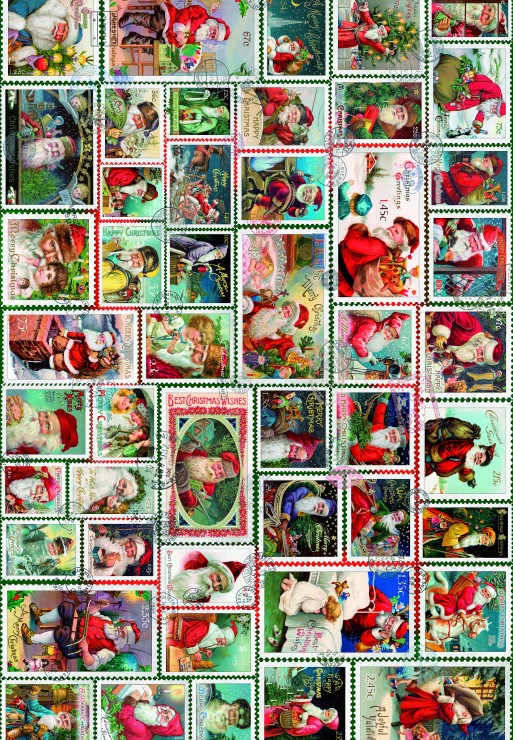 Grafika Santa Stamps 1000 Teile Puzzle Grafika-F-33383 von Grafika