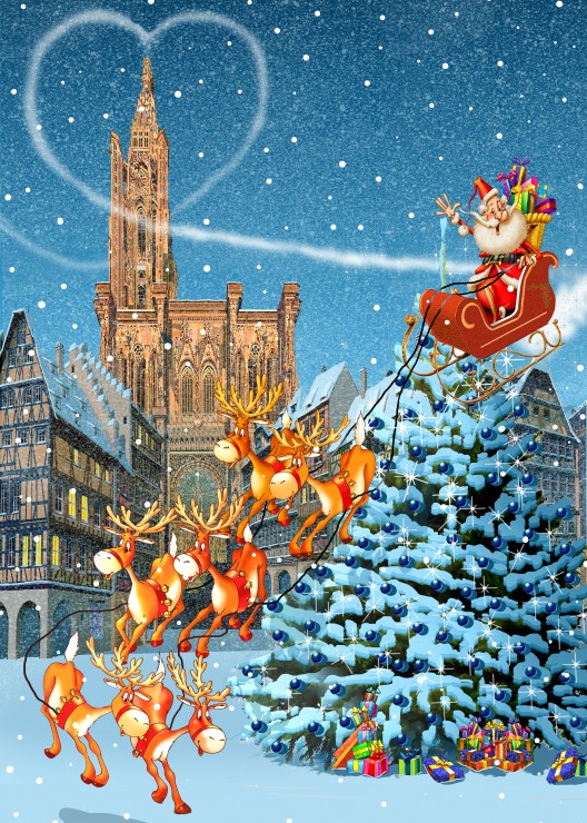 Grafika Straßburger Münster zu Weihnachten 500 Teile Puzzle Grafika-F-32212 von Grafika