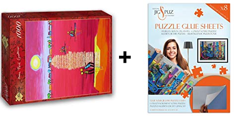 Puzzle 1000 Teile – Anne Birne und Patrick Guallino – Morgendämmerung Rubin + Kleber von Grafika