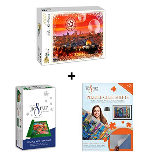 Puzzle 1000 Teile – Travel Around The World – Israel + Kleber + Matte von Grafika