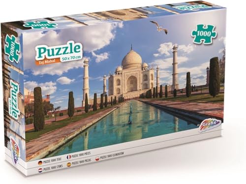 GRAFIX - Puzzle für Erwachsene – Puzzle 1000 Teile – TAJ Mahal – Das berühmte Taj Mahal von Grafix