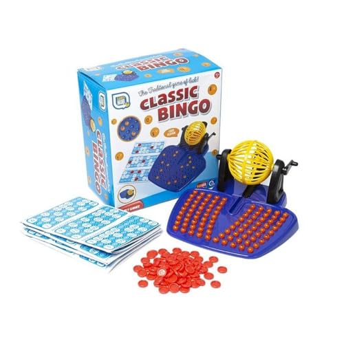 Klassisches Bingo-Spiel-Set – komplett mit Bingo-Bällen und Bingo-Karten & Bingomaschine, Familie, Freunde, Erwachsene, Kinder, mehrere Spieler, lustiges Spiel, traditionelles 5+ Geschenk von Grafix