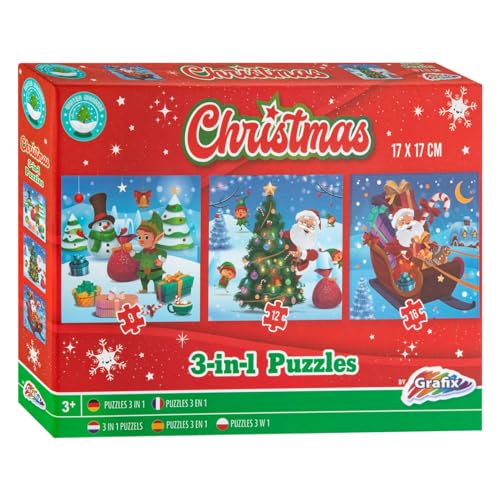 Weihnachten 3 in 1 Puzzle von Grafix