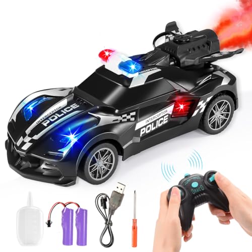 Gralal Ferngesteuertes Auto ab 3 4 5 6 7 8 Jahre, Spielzeug ab 3-8 Jahre Junge Rc Auto Geschenk Mädchen 3-9 Jahre Kinderspielzeug ab 3-6 Jahre Mädchen Junge Geschenk Polizeiauto Mit Fernbedienung von Gralal