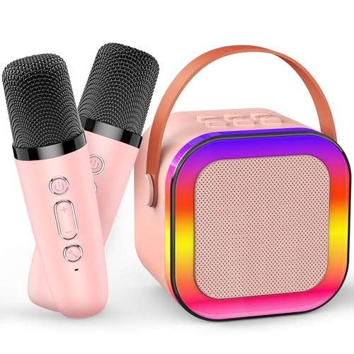 Gralal Karaoke Mikrofon Kinder, Geschenk Mädchen 3-12 Jahre Karaoke Maschine Kinder Mädchen Geschenke 3-12 Jahre Spielzeug ab 3-12 Jahre Mädchen Geschenke für Mädchen Mini Mikrofon Bluetooth von Gralal