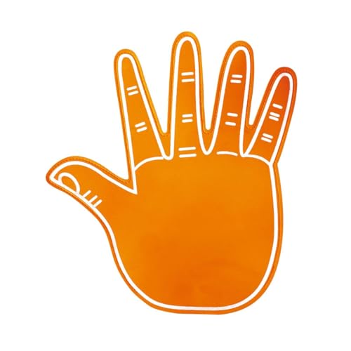 Gralara Riesenschaumfinger, Riesenschaumhandhandschuhe, Cheerleaderhandscheuchterhandschuhe für Partybevorzugungen, Orange von Gralara