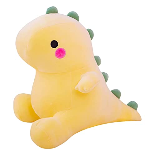 Gralara Schöne Cartoon Dinosaurier Plüschtiere, Dekokissen Puppe, Stofftier für Babys, Jungen, Mädchen, Kinder, Gelb 25cm von Gralara