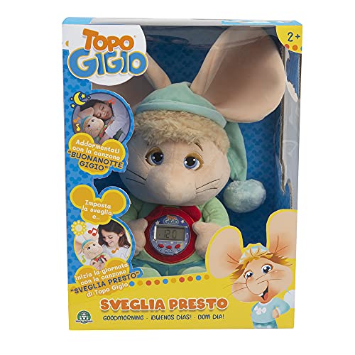 Grandi Giochi, TOPO GIGIO Presto Wecker mit digitaler Uhr und Zwei Original-Songs, TPG18000 von Grandi Giochi