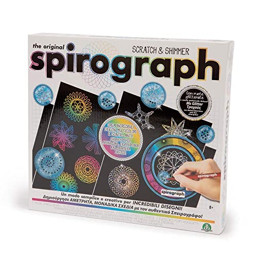 Grandi Giochi Anime Spirograph Scratch and Shimmer, Set zum Erstellen von funkelnden und mehrfarbigen Designs, CLG08000 von Grandi Giochi