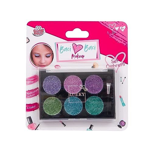 Grandi Giochi Baci Baci Make Up Set Lidschatten Glitter in Creme, 6 Farben Lub02000 von Grandi Giochi