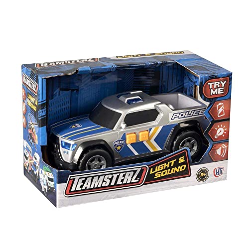 Grandi Giochi GG00964 Teamsterz Pick-Up Polizei mit Licht und Sound, Hellblau/Grau von Grandi Giochi