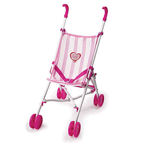 Grandi Giochi GG71250 Amore Mio Kinderwagen Regenschirm, Weiß/Pink von Grandi Giochi