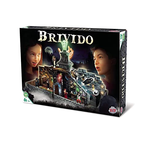 Grandi Giochi, BRIVIDO Brettspiel 6 Spieler mit Figuren und Geist, der im Dunkeln leuchtet, GHT01000, 8056379122210 von Grandi Giochi