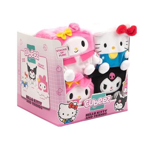 Grandi Giochi Hello Kitty – Plüsch-Würfel, superweich und Squishy, 10 cm, Hello Kitty und Seine Freunde Kuromi und My Melody – lustig und bunt, Sie können sie Nicht haben von Grandi Giochi