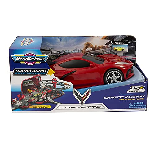 Grandi Giochi - Micro Machines Verwandlungsauto Corvette öffnet Sich und verwandelt Sich in eine große Stadt mit 15 Spielbereichen. Inklusive Fahrzeug - MCM13000 von Grandi Giochi