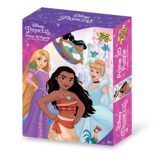 Grandi Giochi PUN01000 Principesse Disney Prinzessinnen Vertikales Lentikular-Puzzle mit 200 Teilen und 3D-Effekt Verpackung-PUN01000 von Grandi Giochi