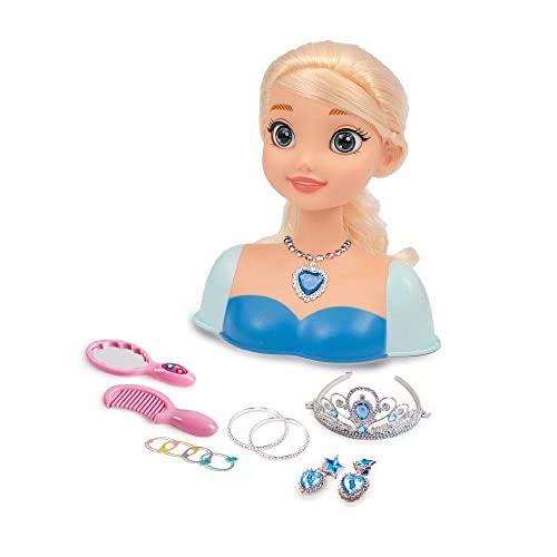 Grandi Giochi - Princess Styling Head Eiskönigin, Frisierkopf mit Zubehör, GG02999 von Grandi Giochi