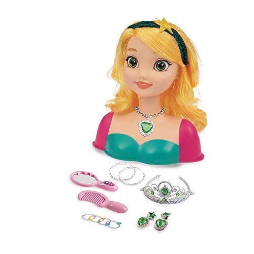 Grandi Giochi - Princess Styling Head Meerjungfrau, Kopf zum Stylen mit Zubehör, GG03000 von Grandi Giochi