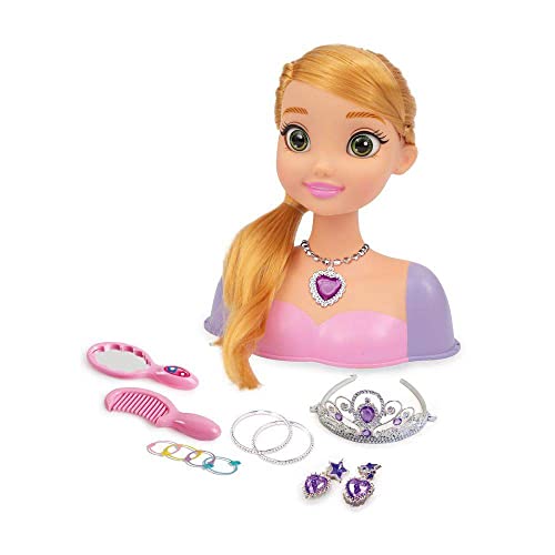 Grandi Giochi - Princess Styling Head Rapunz, Stylingkopf mit Zubehör, GG02997 von Grandi Giochi