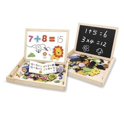 Grandi Giochi Schreibtafel – 2-in-1 magnetische Tafel, inklusive Magneten, Buchstaben und Tiere, inklusive Marker, Kreide und Radiergummi, für Kinder ab 3 Jahren Grandi Giochi Schreibtafel – 2-in-1 magnetische Tafel, inklusive Magneten, Buchstaben und Tiere, inklusive Marker, Kreide und Radiergummi, für Kinder ab 3 Jahren von Grandi Giochi