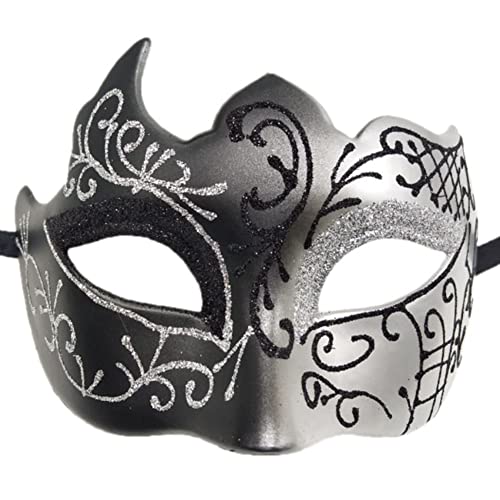 Graootoly 1 Pack Boys Masks Karneval Party Blindfolds New Karneval Fancy Costumes Sexy Party Dekorationen Silber von Graootoly