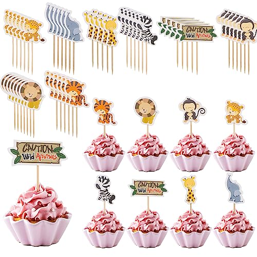 72 Stück Waldtiere Cupcake Topper Graplan Tier Cupcake Topper Waldtiere Tortendeko Waldtiere Kuchendeko Muffin Deko für Cupcake Kuchen,Geburtstag Kuchen Deko von Graplan