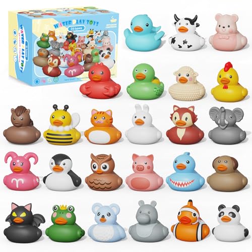 25er Set Badeente Baby Gummiente Badewannenspielzeug ohne Löcher Badespielzeug Weiches, schwimmendes Gummispielzeug Schwimmendem Spielzeug Wasserspielzeug Poolspielzeug für Kinder ab 18 Monaten 25er Set Badeente Baby Gummiente Badewannenspielzeug ohne Löcher Badespielzeug Weiches, schwimmendes Gummispielzeug Schwimmendem Spielzeug Wasserspielzeug Poolspielzeug für Kinder ab 18 Monaten von Grarain