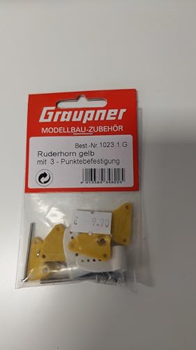 Graupner 1023.1.G - Ruderhorn mit 3-Punktbefestig. gelb von Graupner