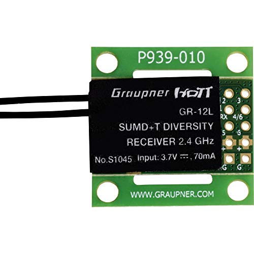 Graupner GR-12L 16-Kanal Empfänger 2,4 GHz Stecksystem Offene Kabelenden von Graupner