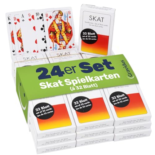 Gravidus 24 x Skat Kartenspiel 32 Blatt Französisches Bild Gravidus 24 x Skat Kartenspiel 32 Blatt Französisches Bild von Gravidus