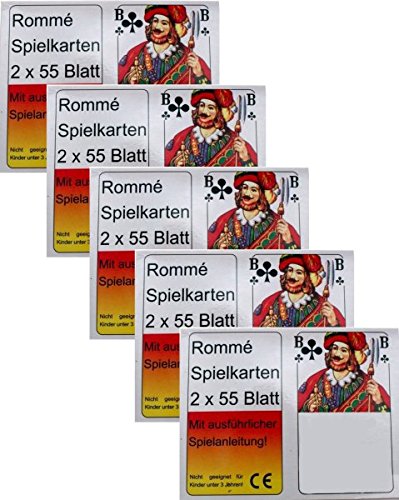 Gravidus Kartenspiel Rommé Canasta Bridge Skat - 55 Blatt französisches Blatt, robuste Qualität für Spieleabende Gravidus Kartenspiel Rommé Canasta Bridge Skat - 55 Blatt französisches Blatt, robuste Qualität für Spieleabende von Gravidus
