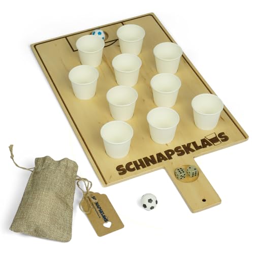 Gravidus Schnapsklaus Das ultimative Party-Trinkspiel 3-in-1 Partyspaß mit Würfeln, Dribbeln & Shot-Pong – Perfekt für Partys, Festivals oder als Geschenk von Gravidus