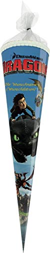 Dragons Schultüte mit gold gefärbter Gravur / Zuckertüte / Länge: 70cm / rund Dragons Schultüte mit gold gefärbter Gravur / Zuckertüte / Länge: 70cm / rund von Gravur by Livepac Office