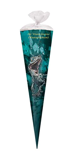 Herlitz Schultüte mit Gravur/Zuckertüte / 85cm / eckig/Dinosaurier T-Rex von Gravur by Livepac Office