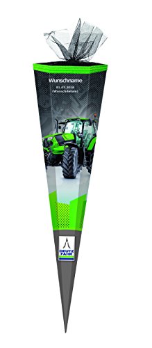 Schultüte mit Gravur / Zuckertüte / 85cm / eckig / "Deutz Traktor" von Gravur by Livepac Office