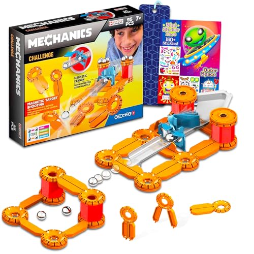 Geo Magnetic Cannon Building Set - Bundle of Stem Magnet Challenge Activity, Create a Face Stickers and More | Technology Mechanics Goal Toy for Kids von Graydon Hall