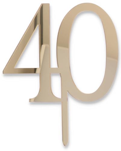 Cake Topper 40 gold von Graziano